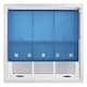 image 2 of FURNISHED Daylight Roller Blind Made to Measure with Chome Round Eyelets | Blue | Teal | (W) 240cm x (L) 210cm