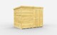 image 1 of 8 x 7 Feet Pent Shed - Double Door Without Windows - Wood - L214 x W243 x H201 cm | Brown