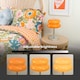 image 3 of ValueLights Travis Orange Rechargeable Integrated LED Portable Table Lamp | Orange