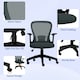 image 6 of Vinsetto Mesh Office Chair, Computer Chair with Adjustable Armrest, Grey