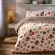 image 1 of OHS Autumnal Pumpkin Fall Gonk Halloween Soft Cosy Warm Plush Fleece Duvet Cover and Pillowcase Bedding Set Multi | Cream/Rust | King