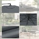 image 5 of Outsunny 3(m) Banana Parasol Cantilever Umbrella Garden w/ Base Weights | Grey | Dark Grey | 295 x 295 x 250 cm