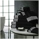 image 1 of VELVETIO 8 Piece Towel Bale Set Jacquard Greek Key Pattern - 100% Cotton, 450 GSM Black