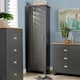 image 4 of Wardrobe 1 Door Hanging Rail Wood Bedroom Furniture Storage Unit Grey | Graphite