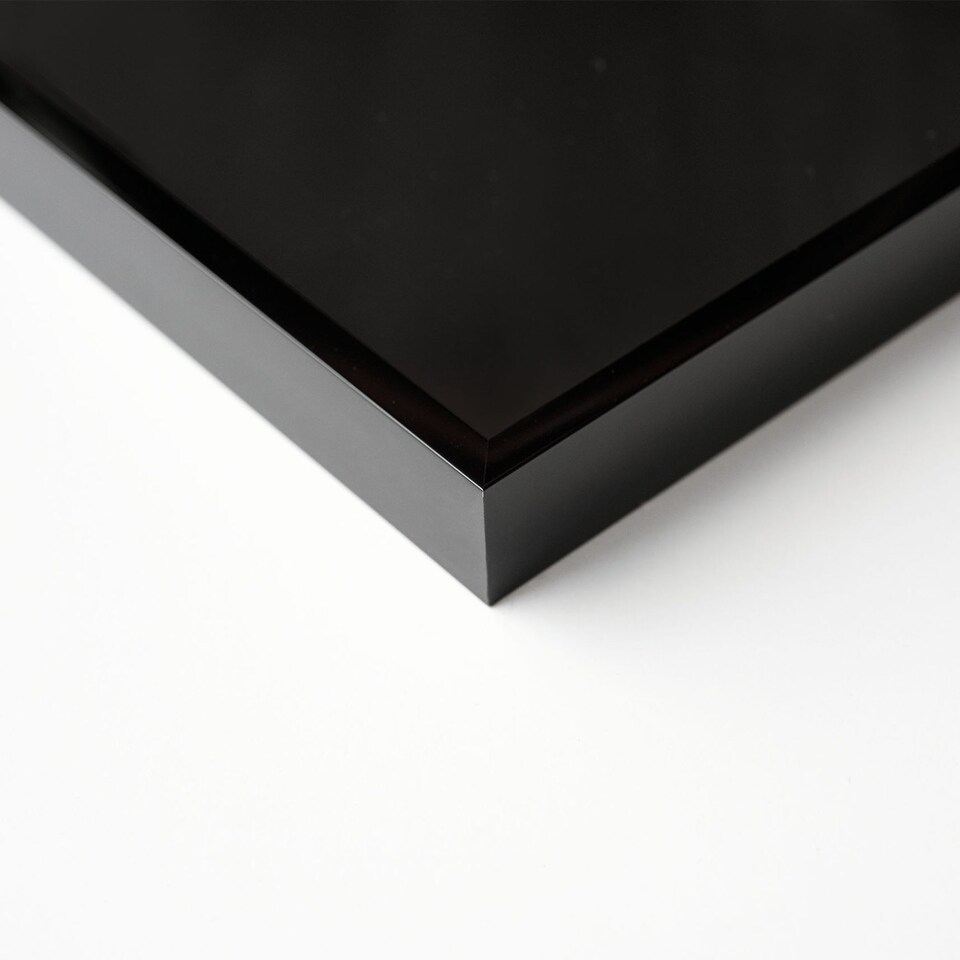 image 1 of Nielsen Alpha Aluminium Picture Frame - Real Glass - Polished Black - 40cm x 50cm