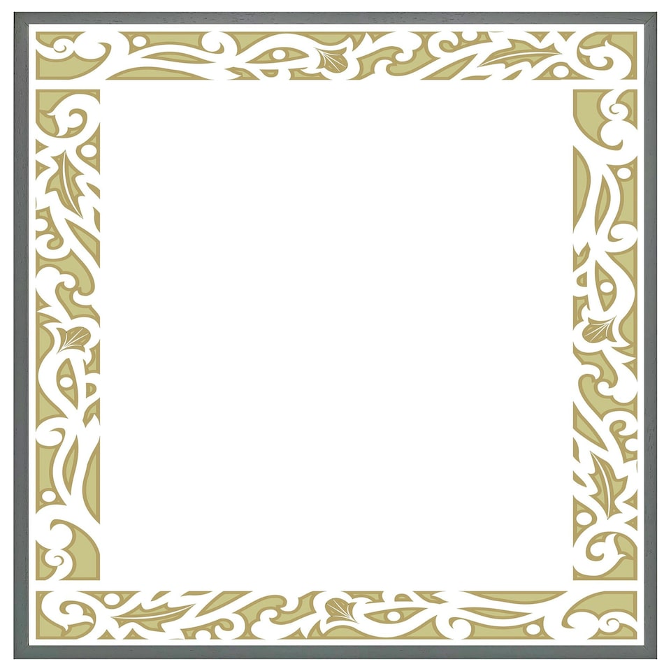 image 1 of Egyptian hieroglyphs golden border (Picture Frame) Brown | Oak | S