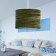 image 6 of Set of 2 Green Crushed Velvet 30cm Pendant Lightshades Green