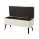 image 3 of Lola Boucle Teddy Ottoman Storage Bench | Cream | Cream