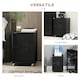 image 6 of HOMCOM Bedside Table, Rolling End Side Table, Mobile Storage Cabinet Black
