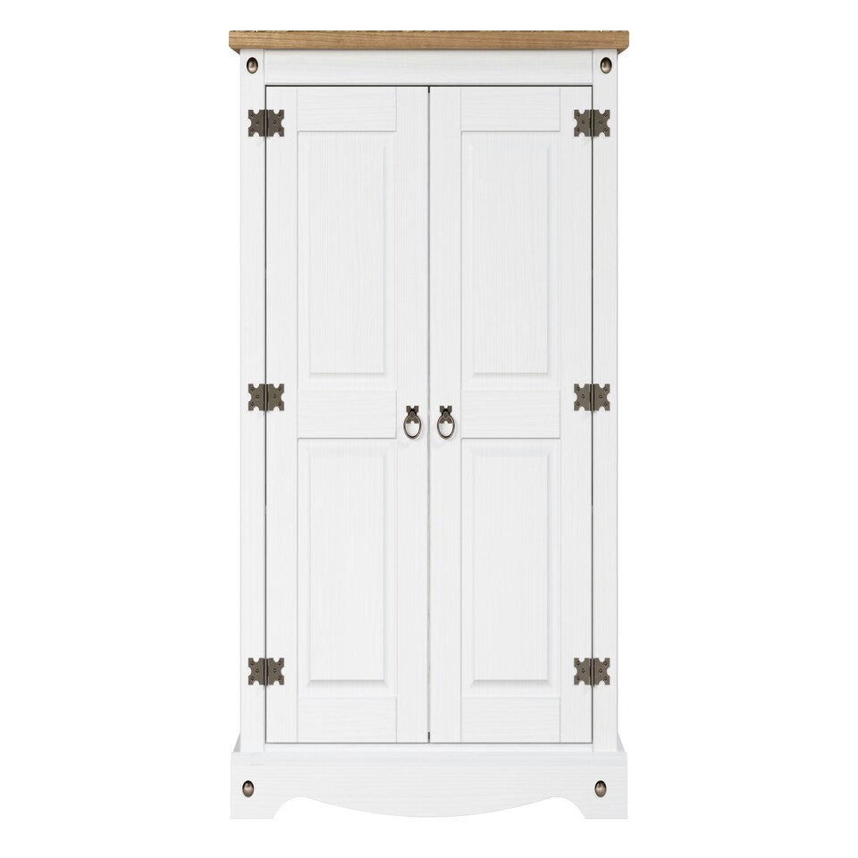 image 1 of Core Products Corona White, 2 Door Cupboard Unit H110cm x W80cm x D29.6cm White