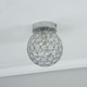 image 2 of ValueLights Ella Chrome Sphere Globe Jewel Flush Ceiling Light