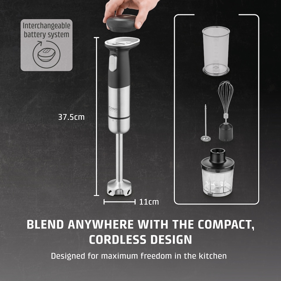 image 1 of Caso Design Click & Mash Cordless Hand Blender