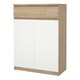 image 3 of Naia Shoe Cabinet with 2 Doors 1 Drawer in Jackson Hickory Oak and White