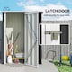 image 4 of Outsunny Outdoor Storage Shed Steel Garden Shed w/ Lockable Door Dark Grey