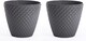 image 1 of Diamond Planter Slate Grey (D39.5 x H35cm) x 2 | Grey | 2