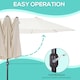 image 4 of Outsunny Sun Umbrella Canopy Double-sided Crank Sun Shade Shelter 4.6M Beige