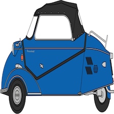 Oxford Diecast Messerschmitt KR200 Bubble Car Royal Blue