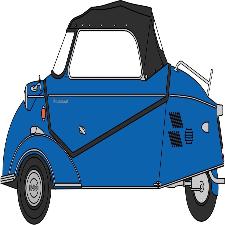 Oxford Diecast Messerschmitt KR200 Bubble Car Royal Blue