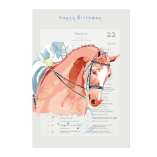 Deckled Edge Consistency Happy Birthday Greetings Card - White/Brown/Blue - One Size
