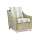 image 3 of Desser Dijon Natural 3 Seater Rattan Sofa Set in Athena Stripe - Conservatory Sofa Suite
