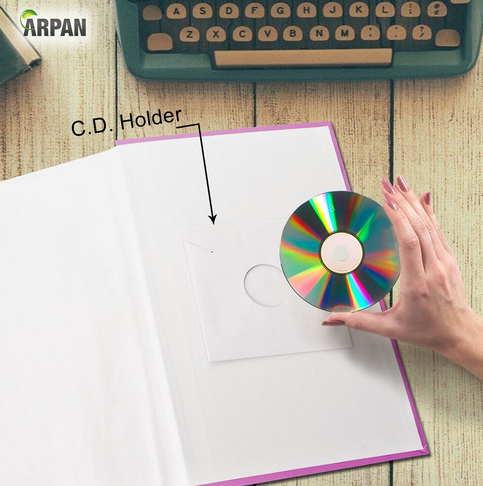 image 1 of ARPAN Large Slip In Memo Photo Album for 300 Photos 6x4" (10x15cm) – Hardcover Picture Album with Memo Writing Space for Family, Wedding & Travel Memories