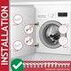image 4 of SPARES2GO Integrated Door Hinge Magnetic Fixing Kit for Kenwood KIW814W23 KIW914W23 Washing Machine (20 Pieces) Chrome