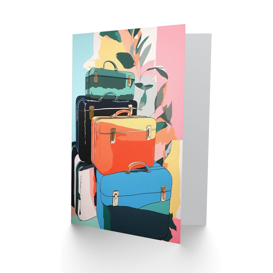 image 1 of Bon Voyage Safe Trip Adventure Journey Safe Travel Art Card