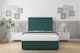 image 1 of Sloomy Mayfair Emerald Plush Divan Bed With Mattress No Drawers With 54" Floor Standing Headboard 6' Super King | Green | Emerald | Super King | 1