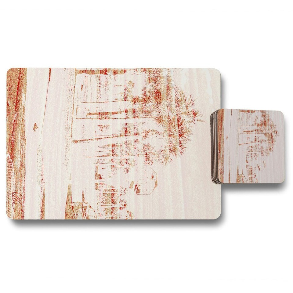 image 1 of Bronze Palm (Placemat & Coaster Set)