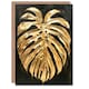 image 1 of Plant Lover Golden Monstera Leaf Dark Him Her Birthday Card