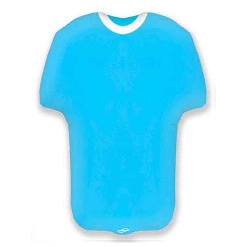 Sports Shirt Shape Light Blue Metallic Helium Foil Giant Balloon 61cm / 24 in