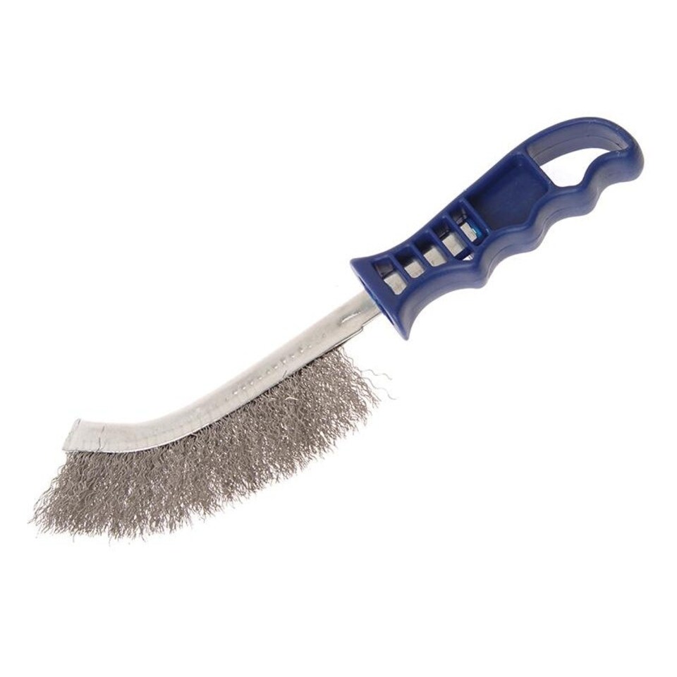 Faithfull Wire Scratch Brush - Blue - Stainless Steel Blue Handle