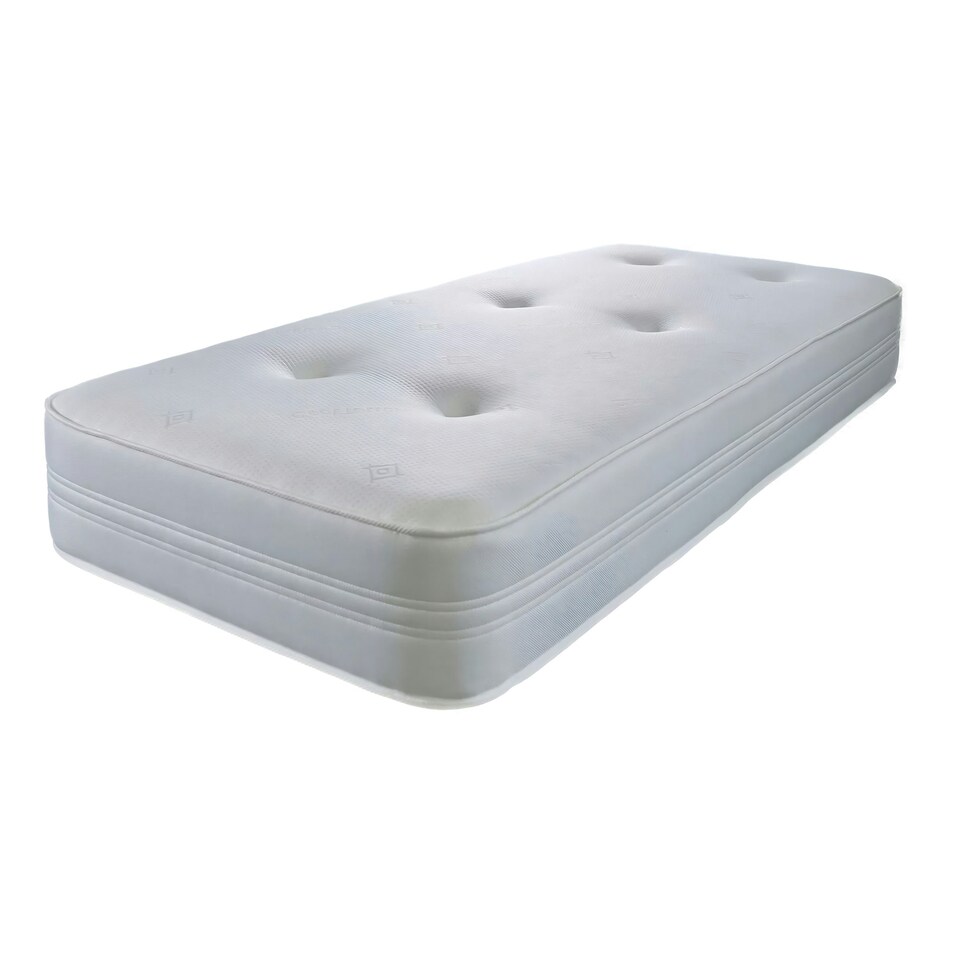 image 1 of Sirocco Airflow Hybrid Mattress - 18cm Deep, Spring & Memory Fibre Support | White | Single