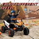 image 4 of AIYAPLAY 12V Kids Ride On Car, Electric Car for Kids UTV with Remote Control, Slow Start, Suspension System, LED Lights, Music, USB Port, for Boys Girls 3-5 Years | Orange