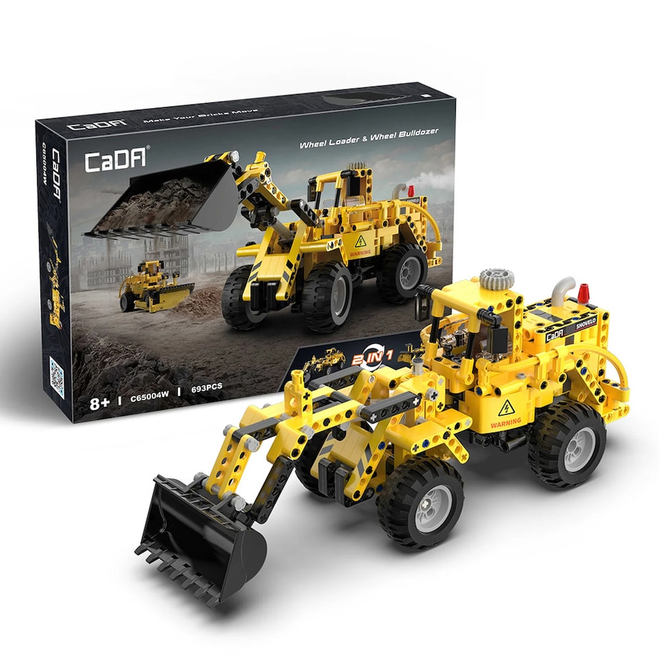 image 1 of Cada Wheel Loader & Wheel Bulldozer Construction Toy