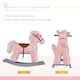image 4 of HOMCOM Kids Plush Ride-On Rocking Horse with Plush Toy Sound Handle Grip