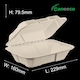 image 4 of Bagasse Sugarcane Takeaway Meal Boxes 9x6 Clamshell Food Containers TUV Home Compostable Certified, Unbleached, PFAS Free & Sturdy for Hot & Cold Food, Restaurants, BBQs Parties