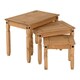 image 5 of Corona Nest of Tables - L43.5 x W66 x H53.5 cm - Distressed Waxed Pine