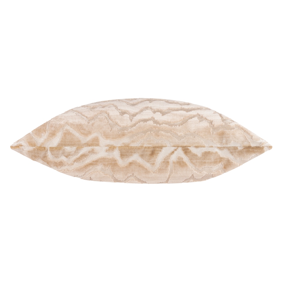 image 1 of Paoletti Tierra Cut Velvet Cushion | Gold | Taupe