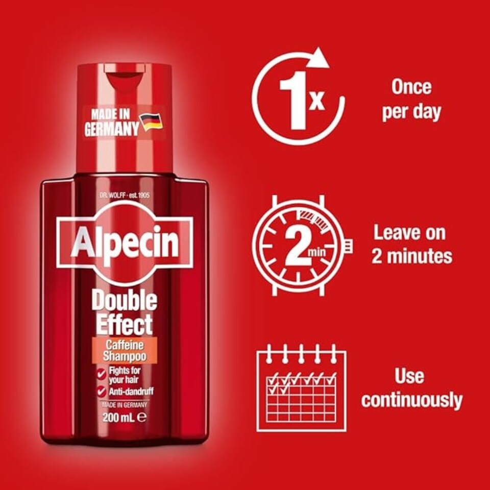 image 1 of Alpecin Double Effect Shampoo 3x 200ml