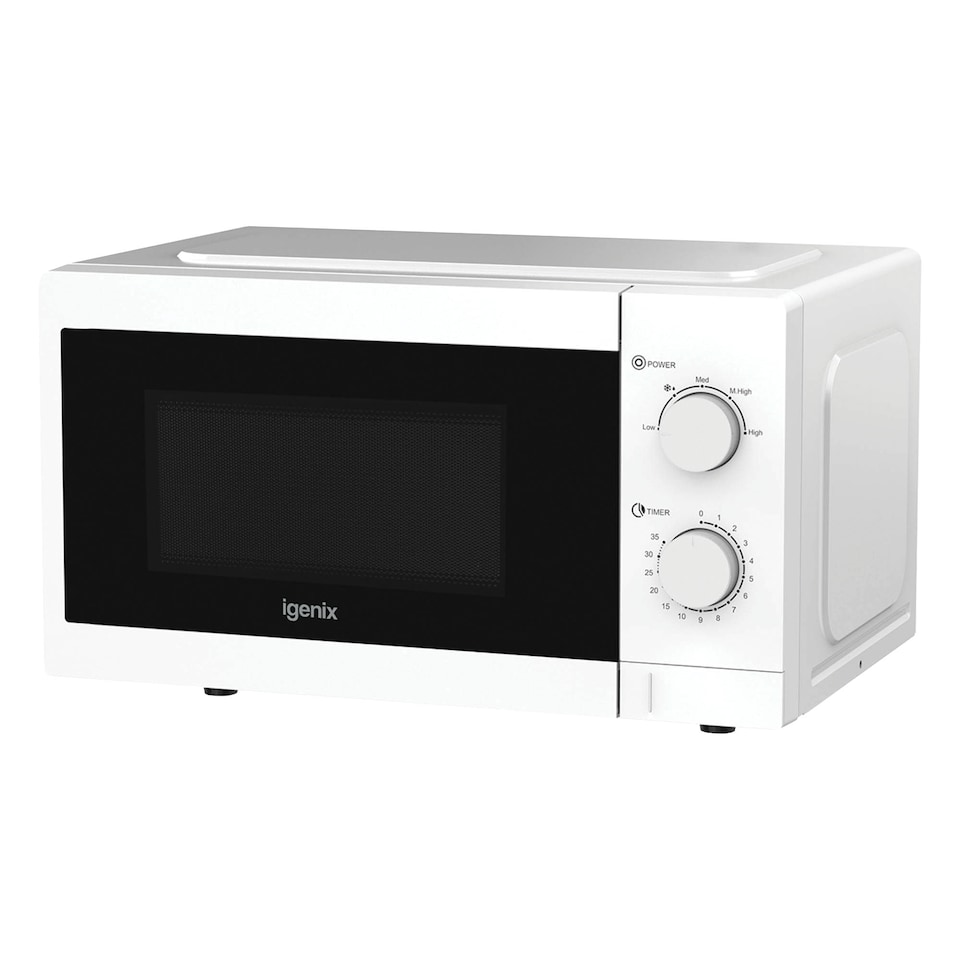 image 1 of Manual Microwave, 20 Litre, 5 Power Settings, 800W, White, IGMS08080W