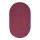 image 2 of Homescapes Plum Handmade Woven Braided Oval Rug - 50 x 80 cm | Purple | Plum