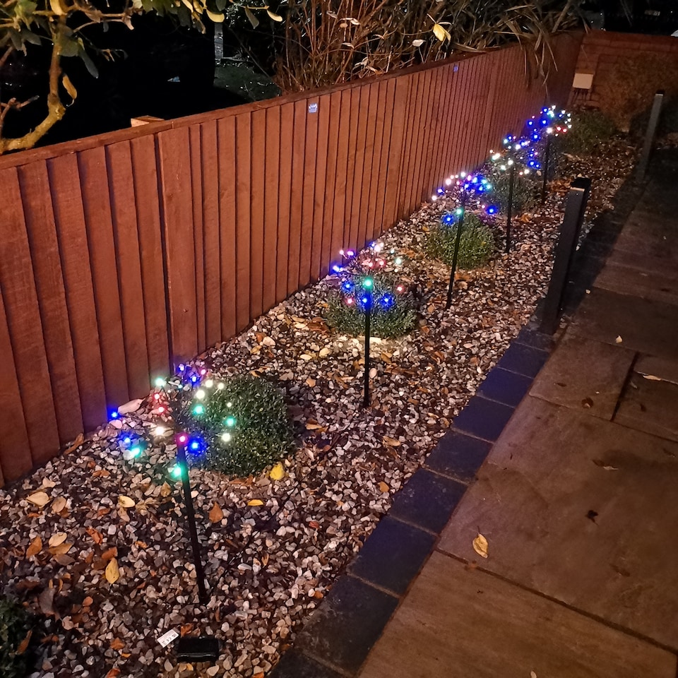image 1 of 5pcs 63cm 120 LED Battery Operated Sparkler Path Lights with Timer in Multicoloured