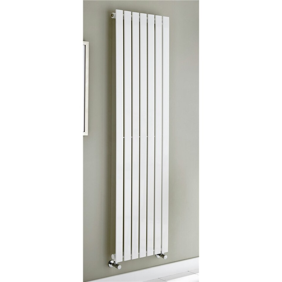 image 1 of 1800mm (H) x 550mm (W) -White Vertical Radiator (Berlin) - Single Panel - (1.8m x 0.55m) - Depth 52mm
