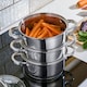 image 3 of Cooks Professional 3 Tier Stainless Steel Steamer Pan - Suitable for All Hobs | Silver | 18cm