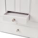 image 4 of Living and Home Free Standing Faux Leather Jewellery Box | White