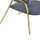 image 3 of Interiors by Premier Dark Grey Velvet Dining Chair, Modern Dining Armchair, Grey and Gold Luxury Dining Chair for Home, Lounge