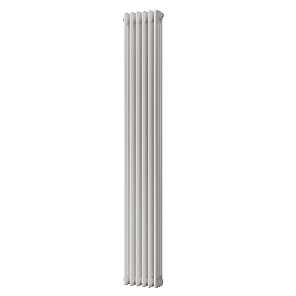 image 1 of Alpha Vertical Triple Column Heated Bathroom Radiator - White - (H) 1800mm x (W) 287mm