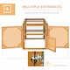 image 4 of PawHut Wooden Chicken Coop w/ Perches, Doors, for 2-4 Chickens