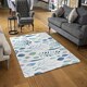 image 2 of Winter Branches & Leaves (Rug) Blue | Medium: 80x150cm